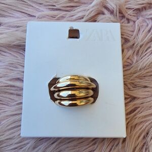 Zara Gold Tone Hair Tie Accent Metal
